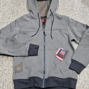 Men's Wrangler Riggs Workwear Gray Hoodie Jacket - Small